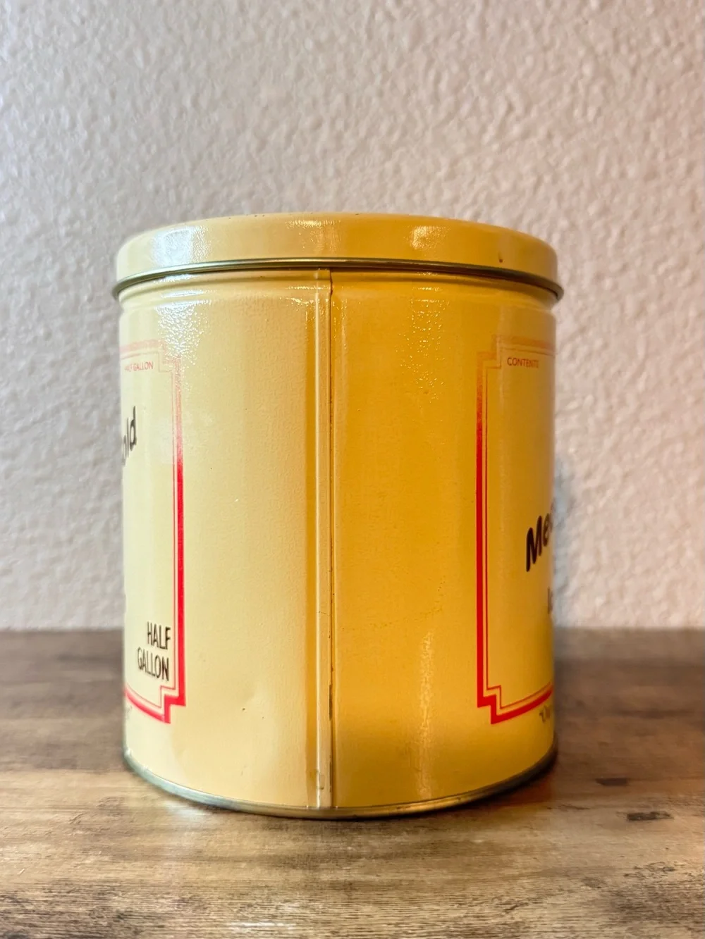 Meadow Gold Vanilla Ice Cream Tin Canister with Lid | 1931 Design